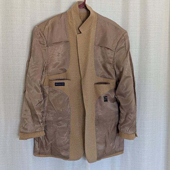 T.‎ Harris London Camel Hair Blazer Sport Coat 2 Buttons 46R Tan Color - Picture 8 of 12